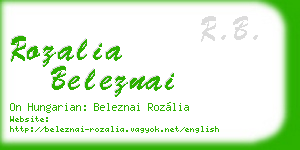 rozalia beleznai business card