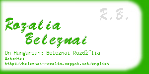 rozalia beleznai business card